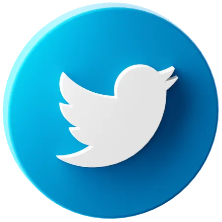 Free Twitter  3D Icon