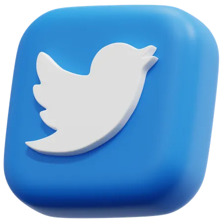 Free Twitter  3D Icon