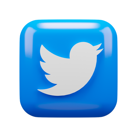 Free Twitter  3D Icon