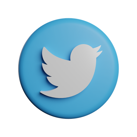 Free Twitter  3D Icon