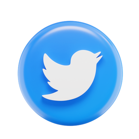 Free Twitter  3D Icon