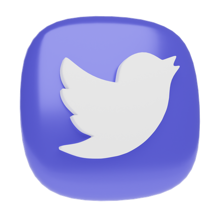 Free Twitter  3D Icon
