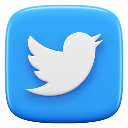 Free Twitter  3D Icon