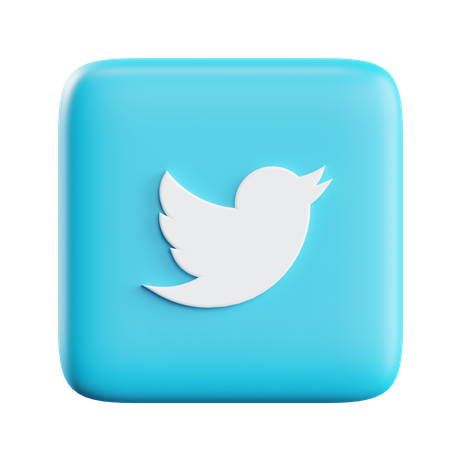 Free Twitter  3D Icon