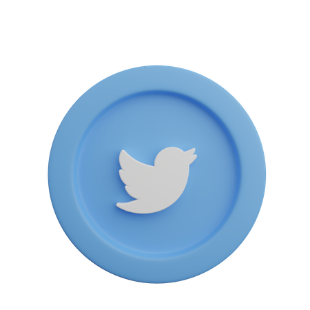 Free Twitter  3D Logo