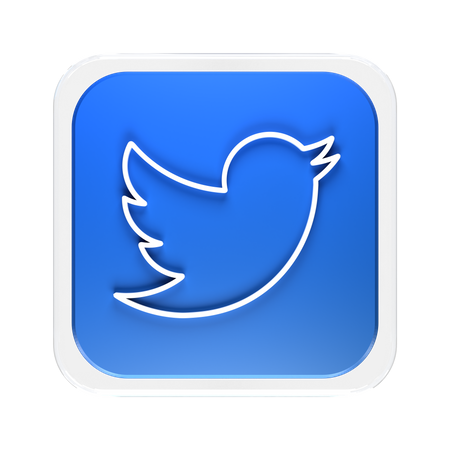 Free Twitter  3D Logo