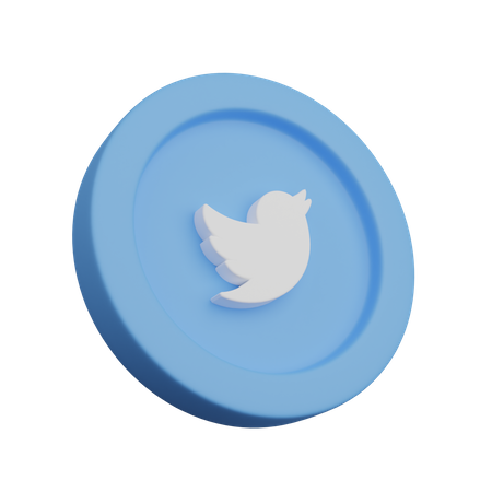 Free Twitter  3D Logo