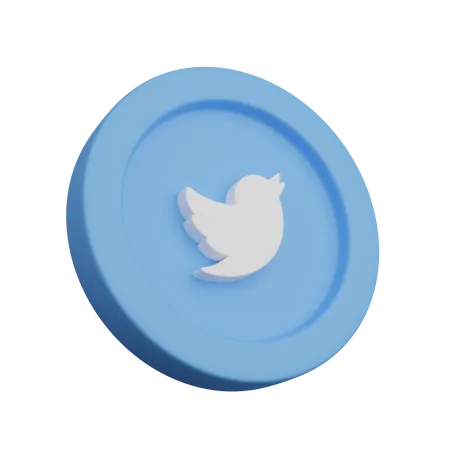 Free Twitter  3D Logo