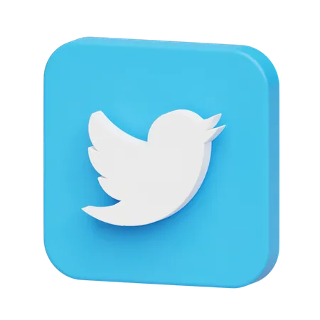 Free Twitter  3D Logo