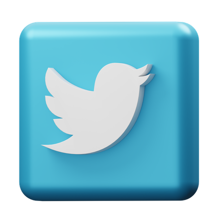 Free Twitter  3D Logo