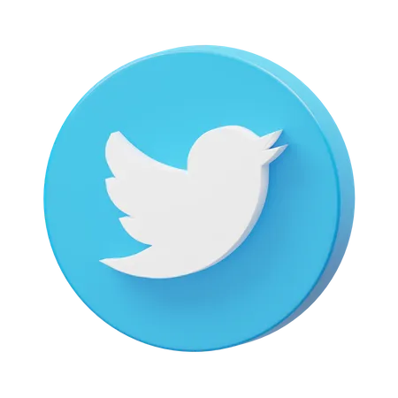 Free Twitter  3D Logo