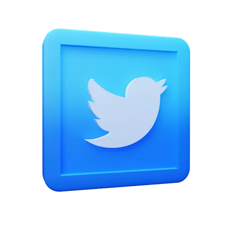 Free Twitter  3D Logo