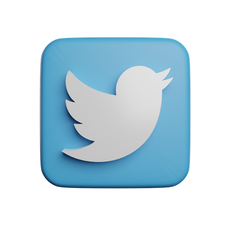 Free Twitter  3D Logo