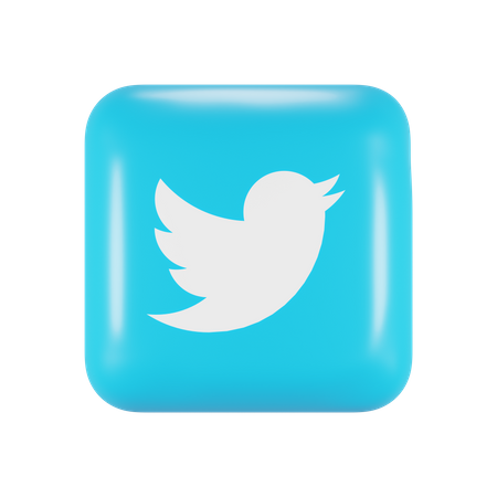 Free Twitter  3D Icon