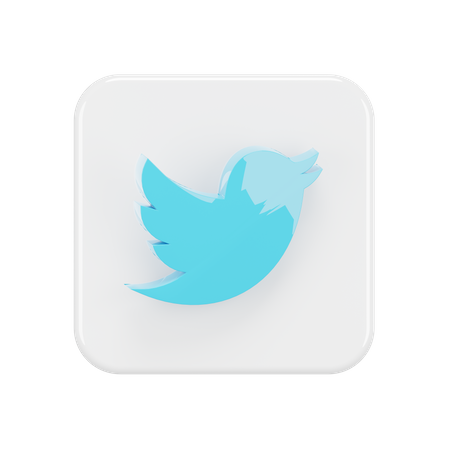 Free Twitter  3D Icon