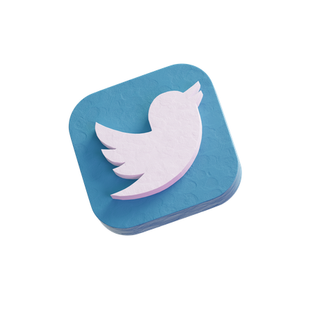 Free Twitter  3D Icon