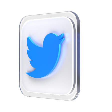 Free Twitter  3D Icon