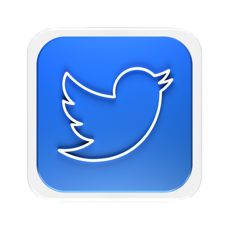 Free Twitter  3D Icon
