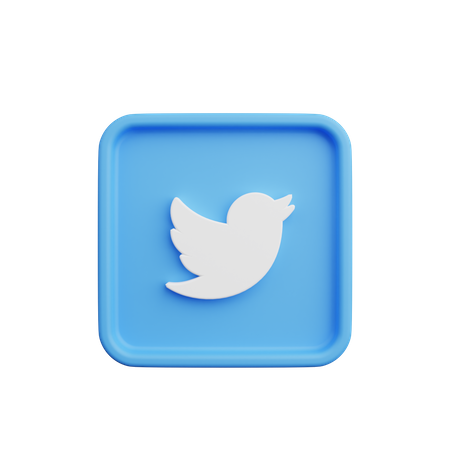 Free Twitter  3D Icon