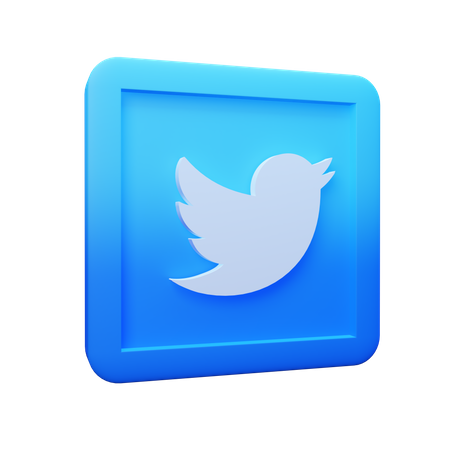 Free Twitter  3D Logo