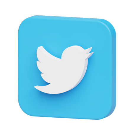 Free Logo Twitter  3D Illustration