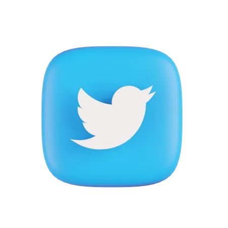 Free Twitter 3D Icon