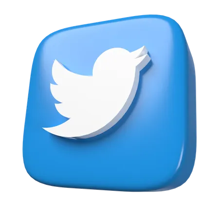 Free Twitter 3 D Icon 3D Icon