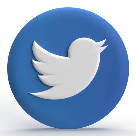 Free Twitter Logo 3D Icon