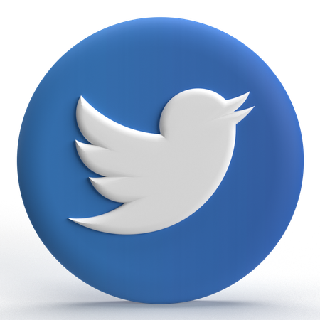 Free Twitter Logo  3D Icon