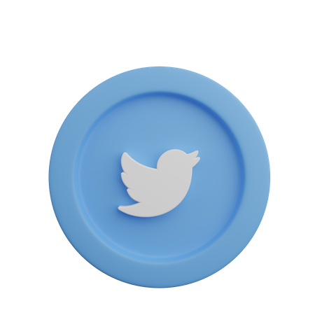 Free Twitter Logo 3D Illustration