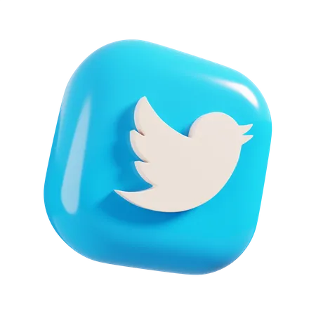 Free Twitter Logo  3D Logo