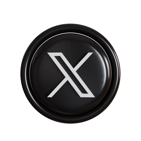Free Twitter x  3D Icon