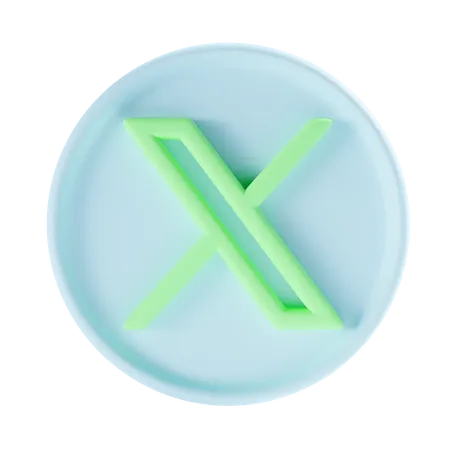 Free Twitter X 3D Icon