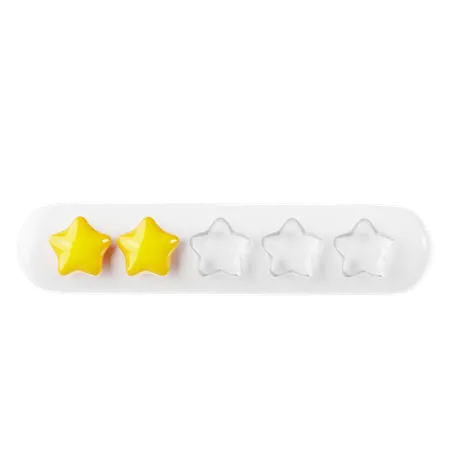 Free Two Star Rating  3D Icon