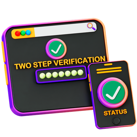 Free Two Step Verification  3D Icon