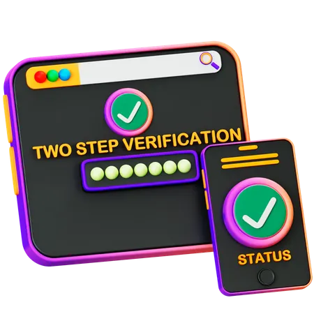 Free Two Step Verification  3D Icon