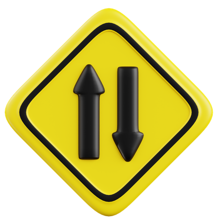 Free Two-way traffic  3D Icon