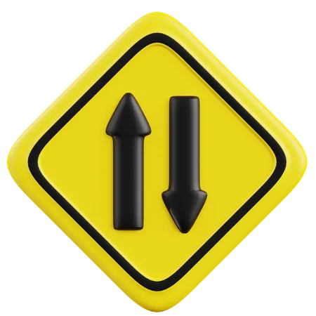 Free Two-way traffic  3D Icon