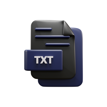 Free Txt File  3D Icon