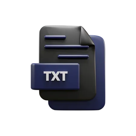 Free Txt File  3D Icon