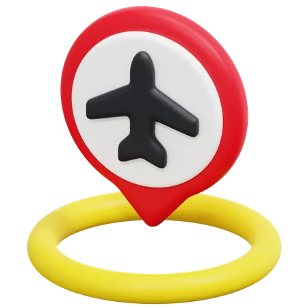 Free Ubicación del aeropuerto  3D Icon