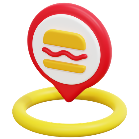 Free Ubicación de comida rápida  3D Icon