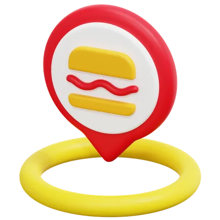 Free Ubicación de comida rápida  3D Icon