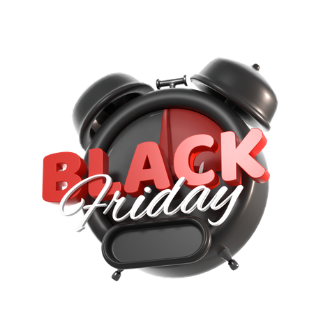 Free Uhr für Black Friday  3D Icon