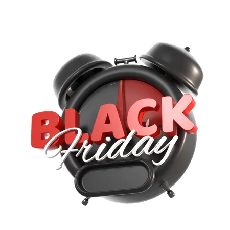 Free Uhr für Black Friday  3D Icon