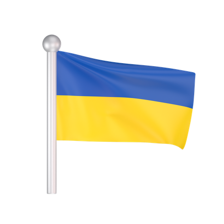 Free Ukraine Flag  3D Icon