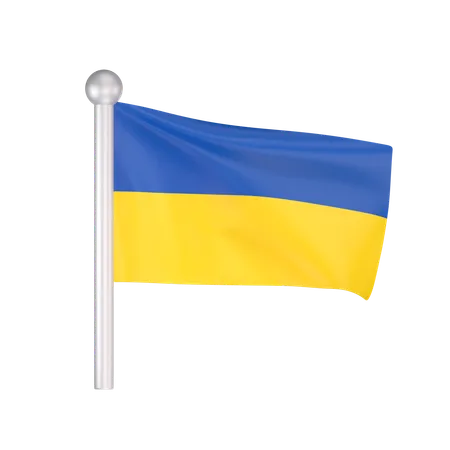 Free Ukraine Flag  3D Icon