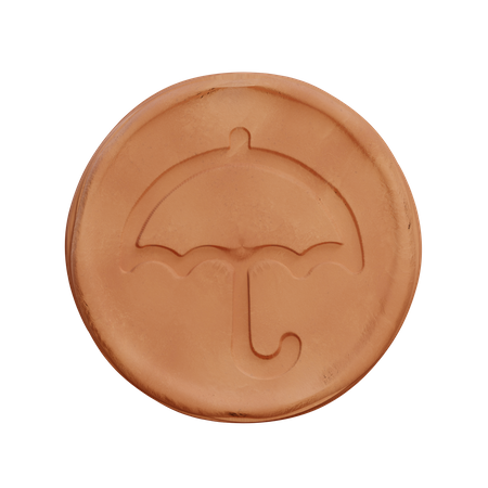 Free Umbrella Dalgona Candy  3D Icon