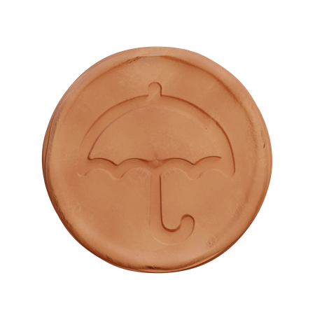 Free Umbrella Dalgona Candy  3D Illustration