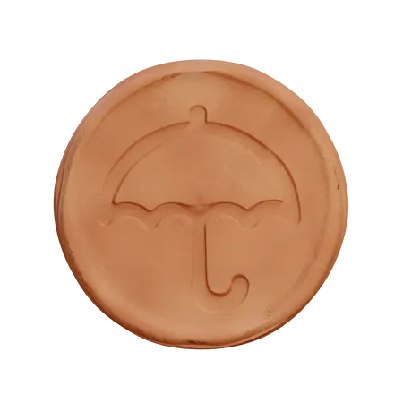 Free Umbrella Dalgona Candy  3D Illustration